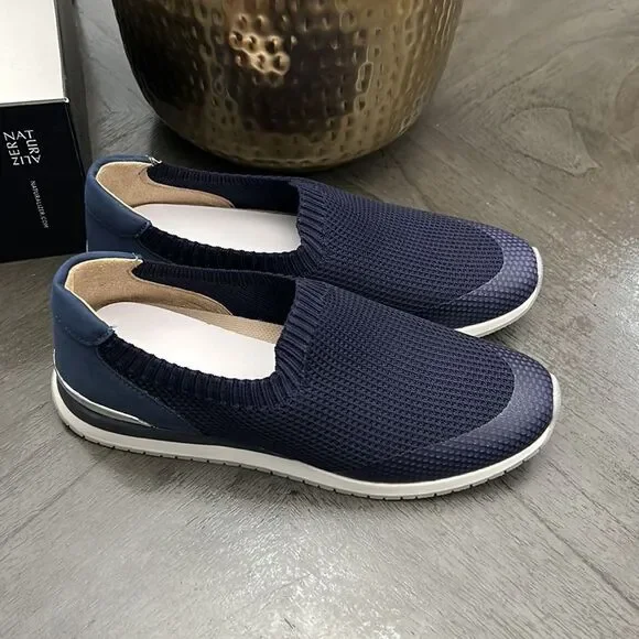 Naturalizer Lafayette French Navy Knit Slip-On Sneakers - Picture 5 of 10